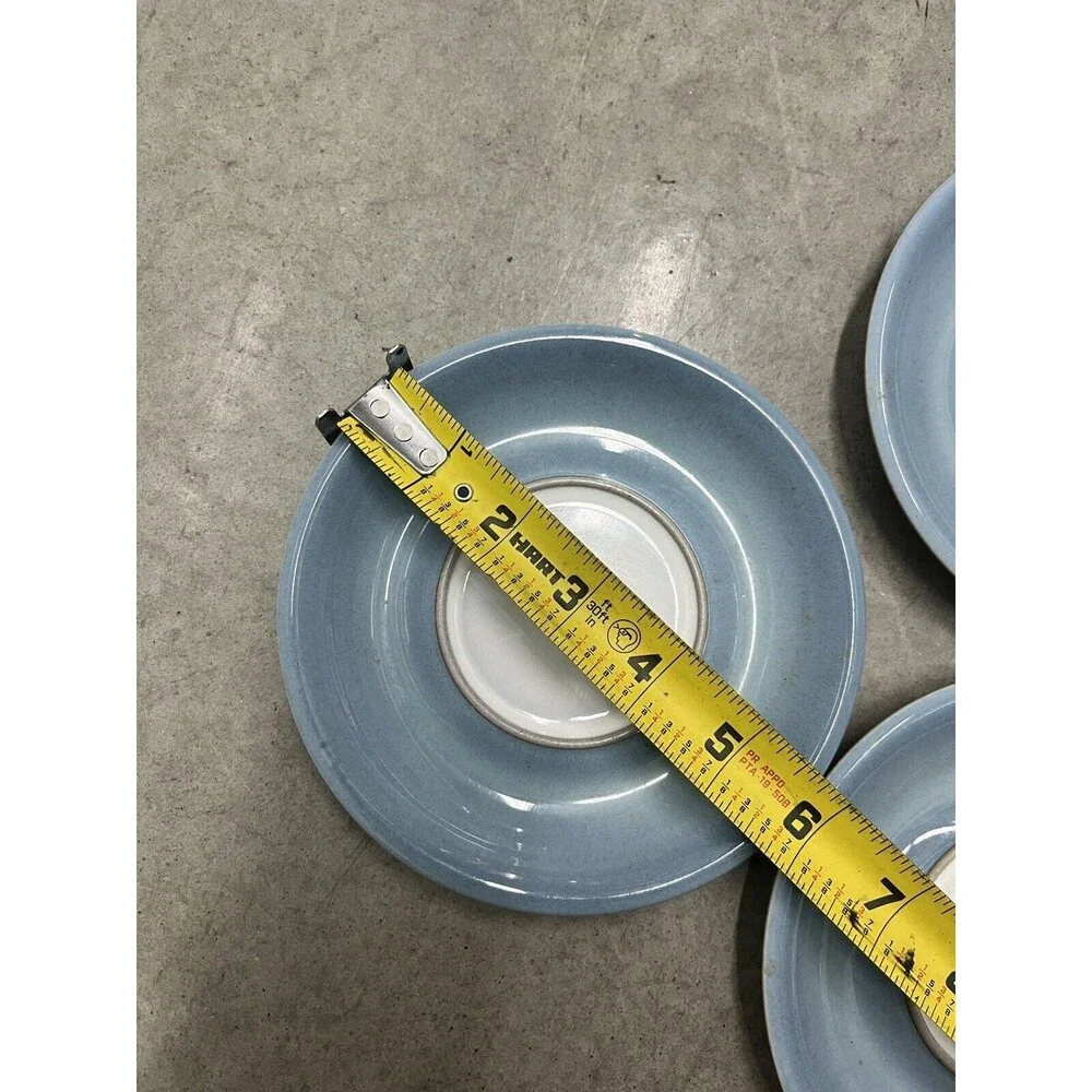 Denby Blue Castile Saucers - Set Of 3.